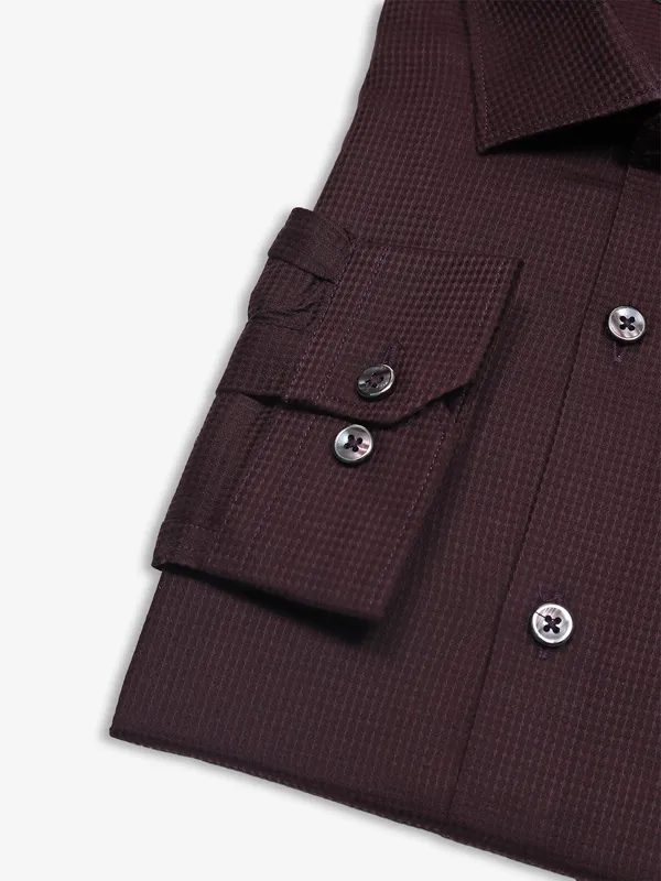 FETE wine cotton plain formal shirt