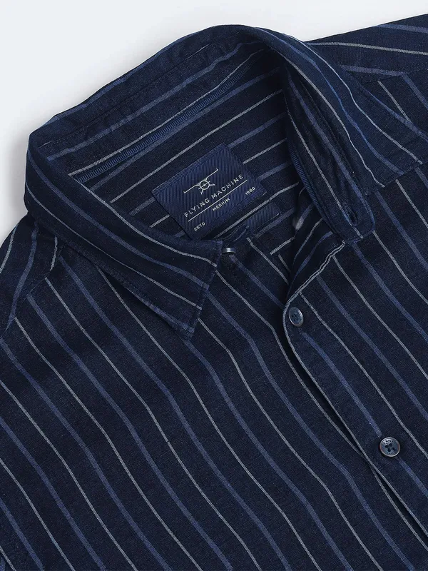 FLAYING MACHINE navy stripe shirt