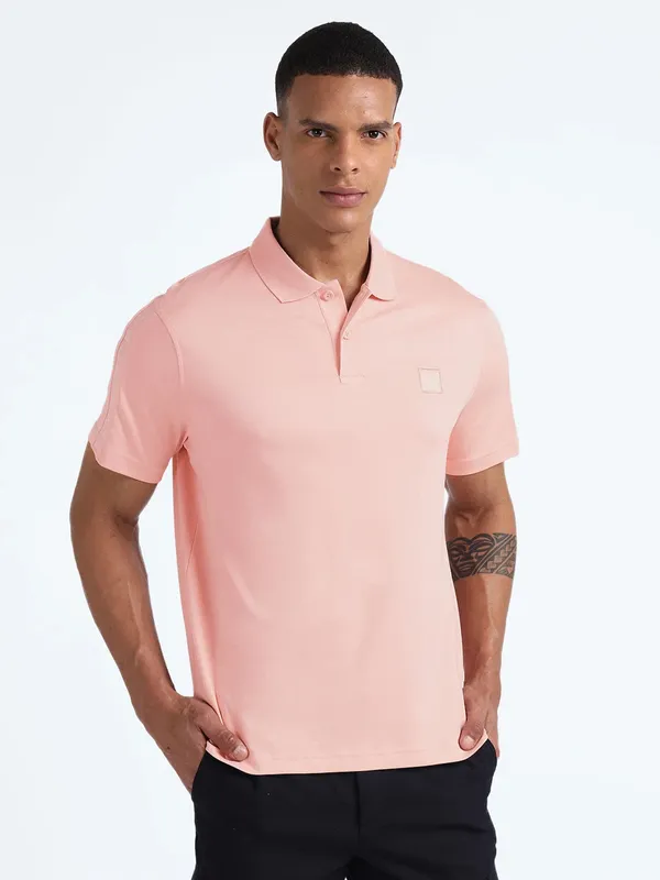 FLAYING MACHINE plain peach t-shirt