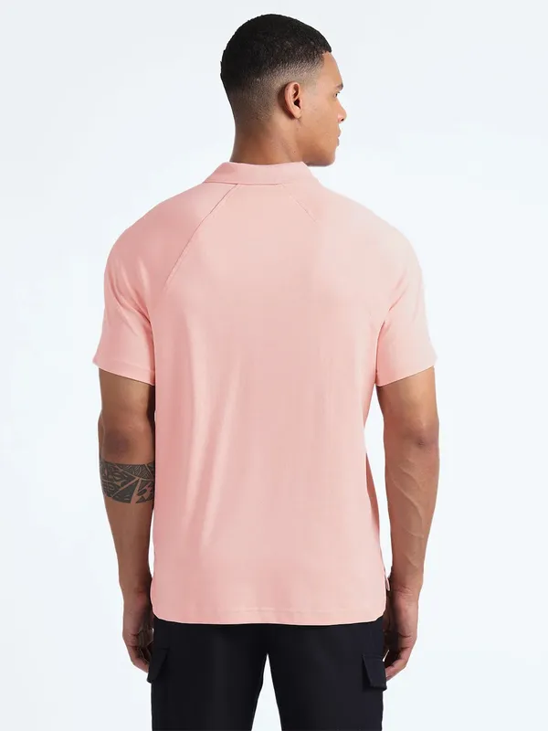 FLAYING MACHINE plain peach t-shirt