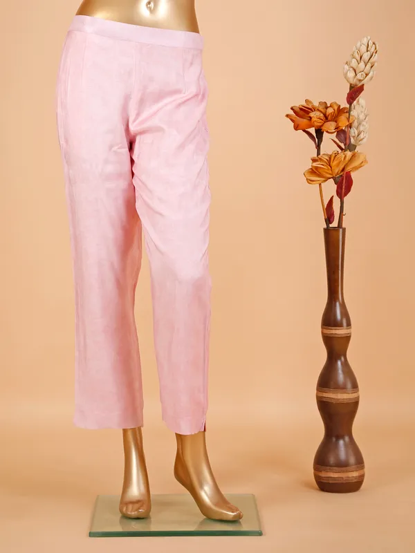 Floral printed pink silk co ord set