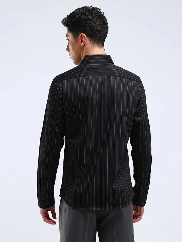 FLYING MACHINE black cotton stripe shirt