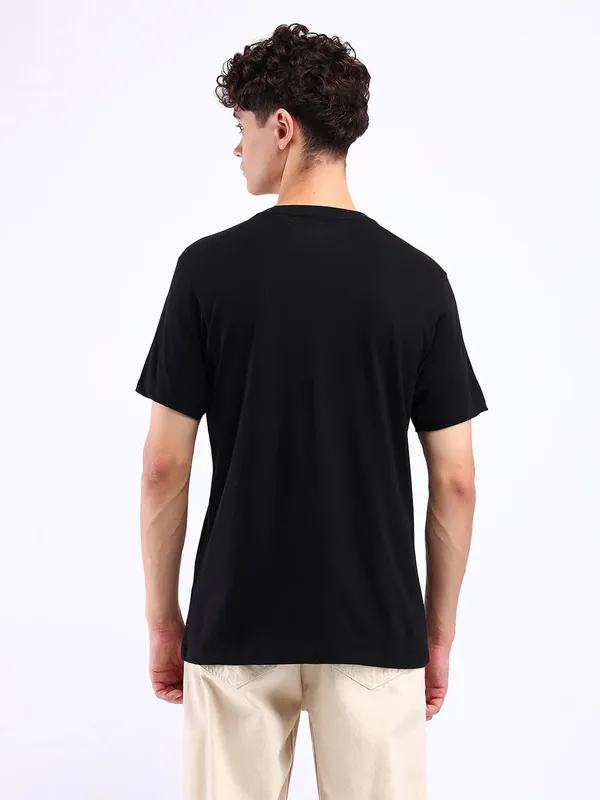 FLYING MACHINE Black cotton t-shirt for men