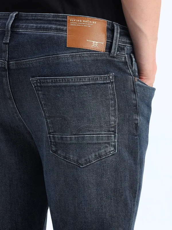 FLYING MACHINE black washed denim jeans