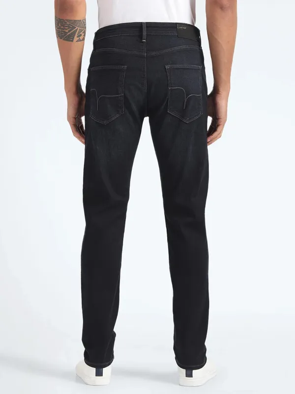 Flying Machine black washed slim tapered fit jeans