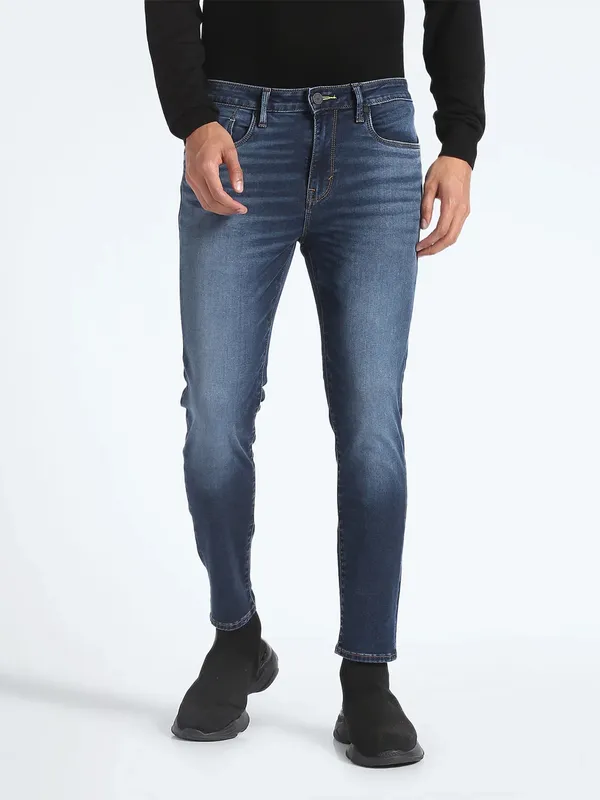 Flying Machine dark blue washed skinny jeans