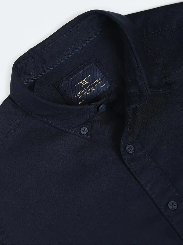 Flying Machine dark navy cotton shirt