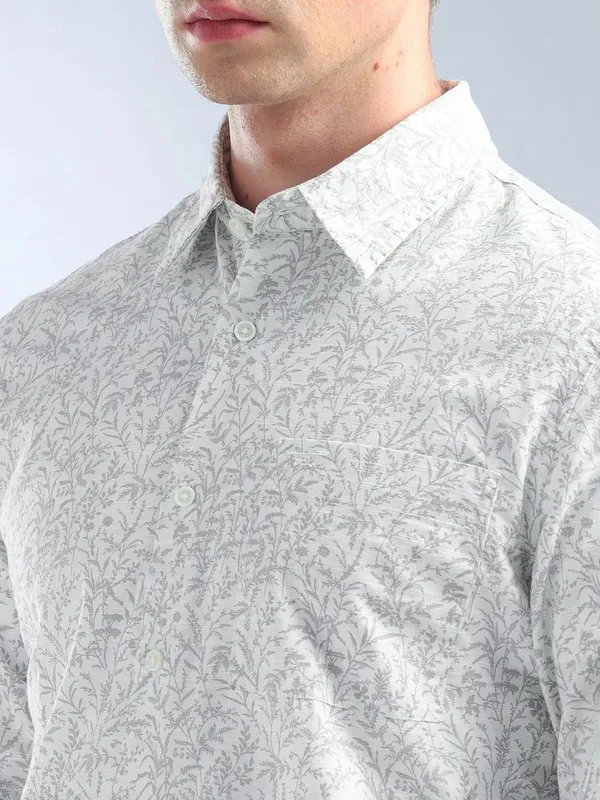 FLYING MACHINE floral printed white casual shirt