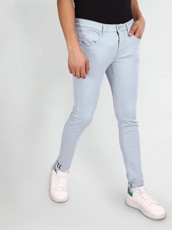 Flying Machine ice blue super skinny fit jeans