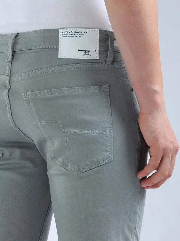 FLYING MACHINE mint green slim tapered denim jeans