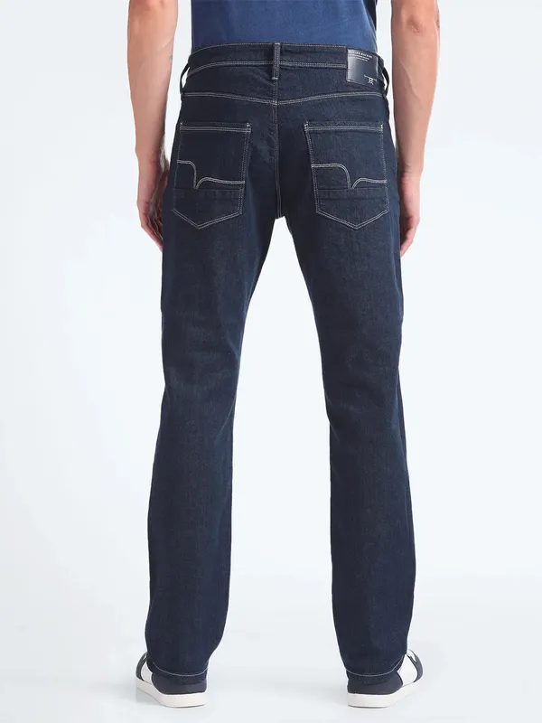 FLYING MACHINE navy  solid jeans