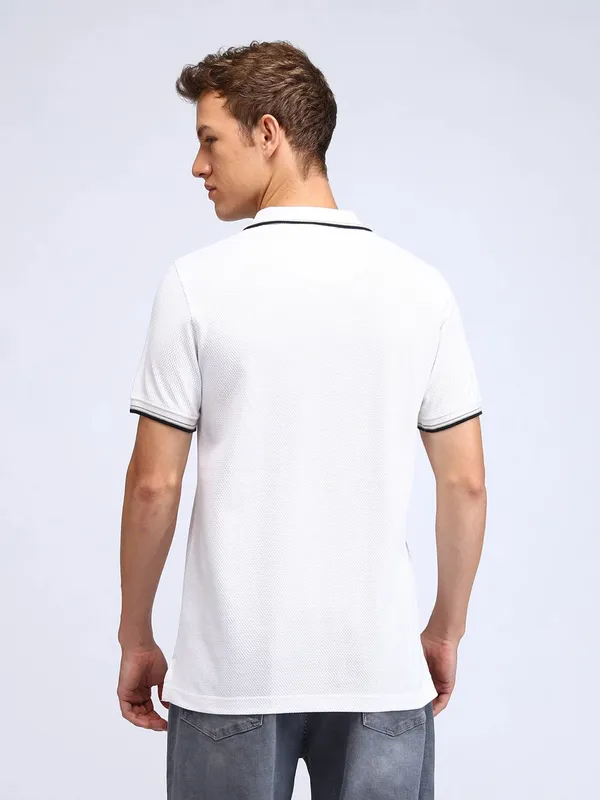 FLYING MACHINE plain white cotton t-shirt