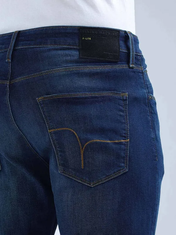 FLYING MACHINE slim tapered blue denim jeans for men