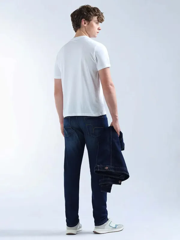 FLYING MACHINE slim tapered blue denim jeans for men