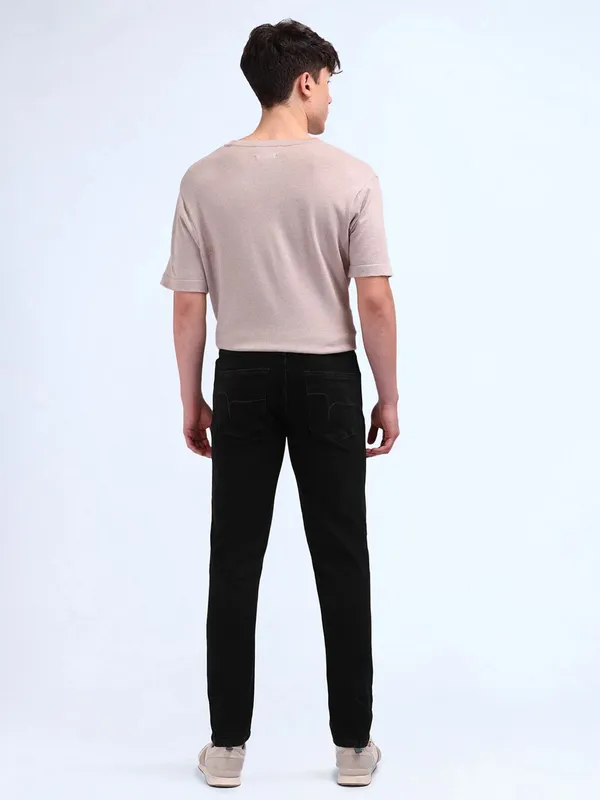 FLYING MACHINE solid black jeans in denim