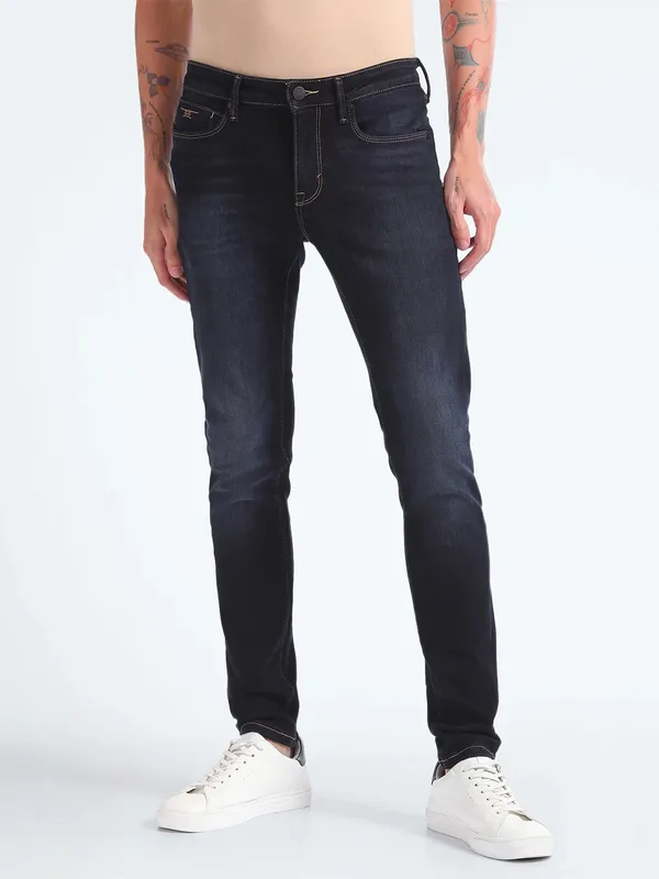 FLYING MACHINE super skinny fit dark navy jeans