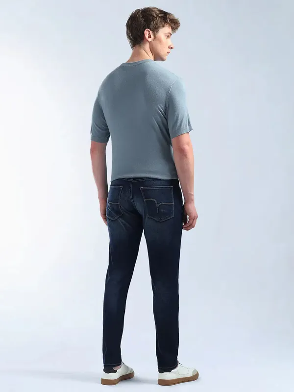 FLYING MACHINE washed dark blue denim for men