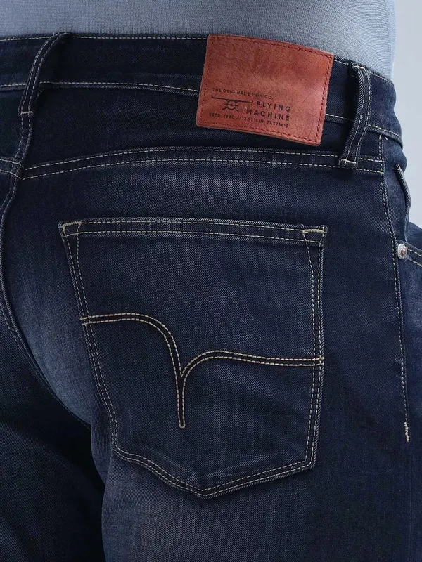 FLYING MACHINE washed dark blue denim for men