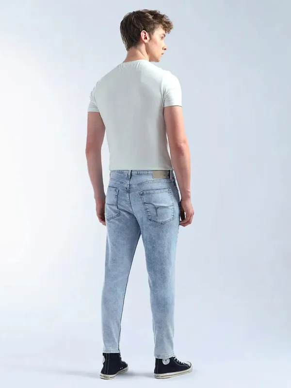 FLYING MACHINE washed light blue slim fit denim jeans
