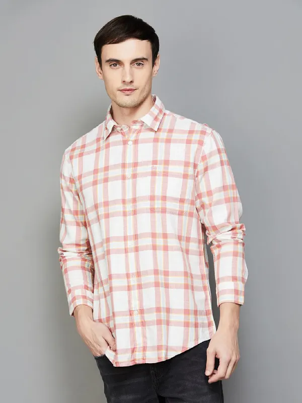 Flying Machine white and red checks shirt