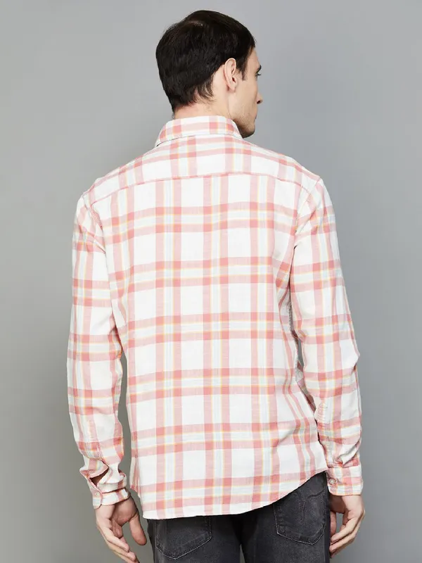 Flying Machine white and red checks shirt