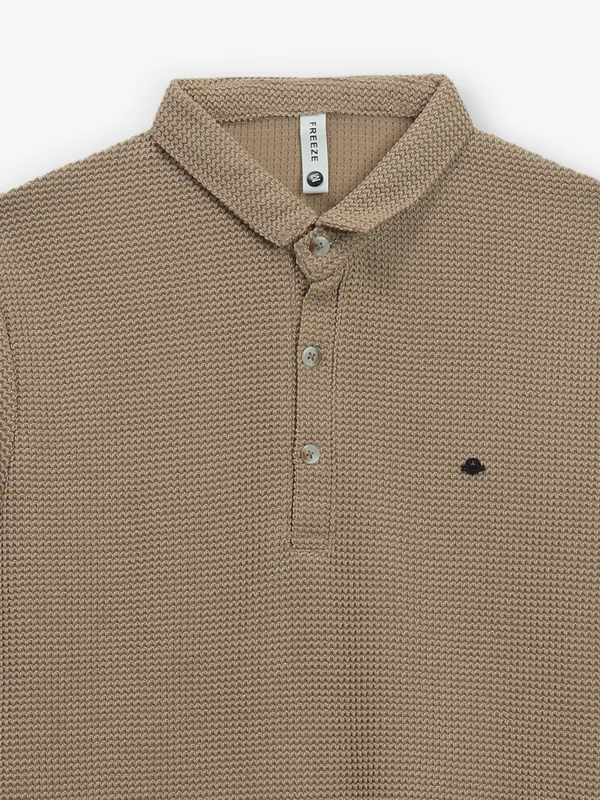 FREEZE beige cotton t-shirt