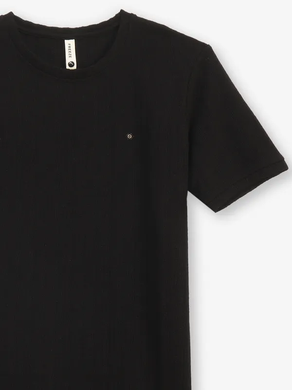 FREEZE black plain t-shirt in cotton