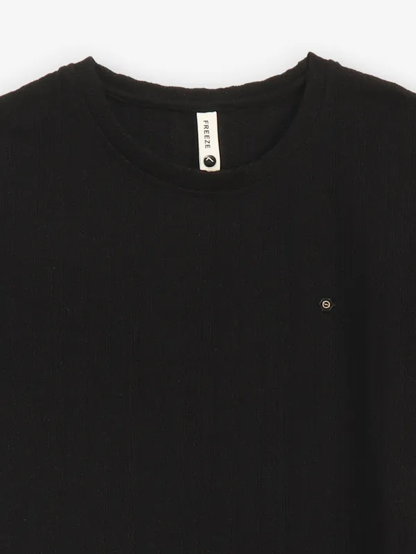 FREEZE black plain t-shirt in cotton