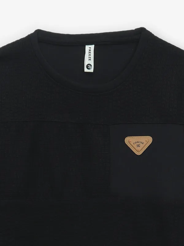FREEZE black textured t-shirt