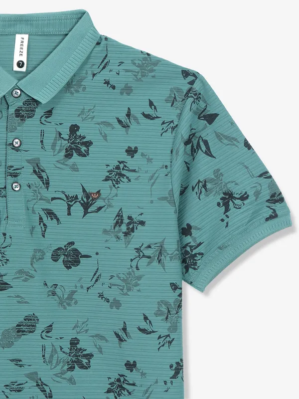 FREEZE blue printed casual t-shirt