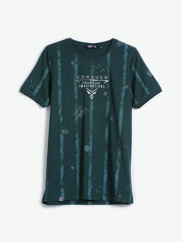 Freeze bottle green printed t shirt