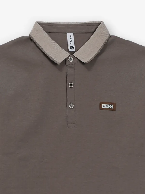 FREEZE bright brown cotton t-shirt