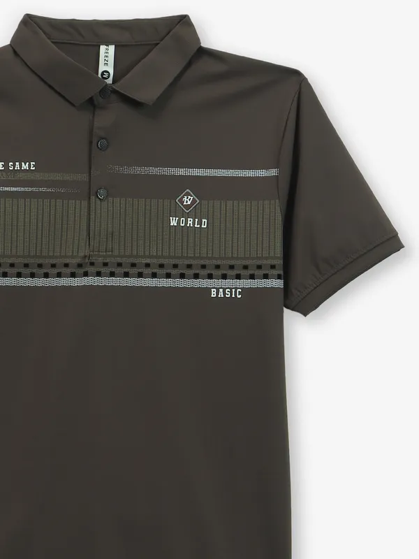 FREEZE brown cotton t-shirt