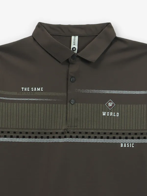 FREEZE brown cotton t-shirt