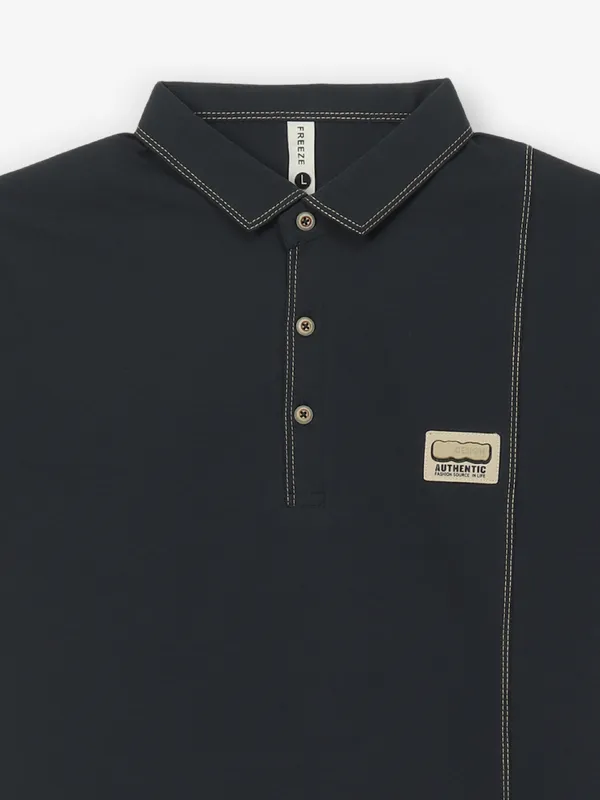 FREEZE charcoal black cotton t-shirt
