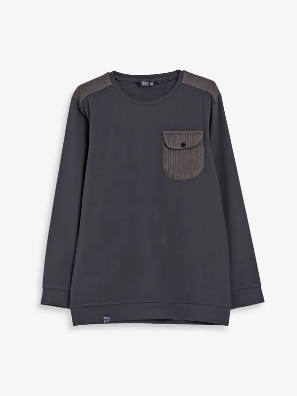 Freeze charcoal grey cotton t shirt