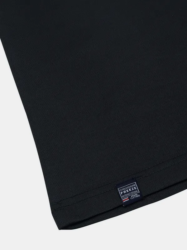 Freeze charcoal grey printed cotton regular fit t-shirt