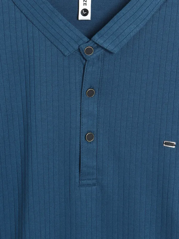 Freeze cotton blue slim fit t-shirt