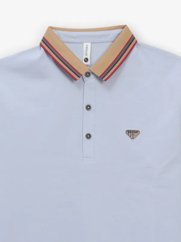 FREEZE cotton sky blue t-shirt