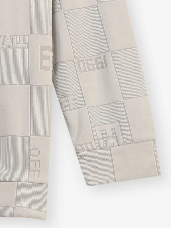 FREEZE grey texture cotton t-shirt