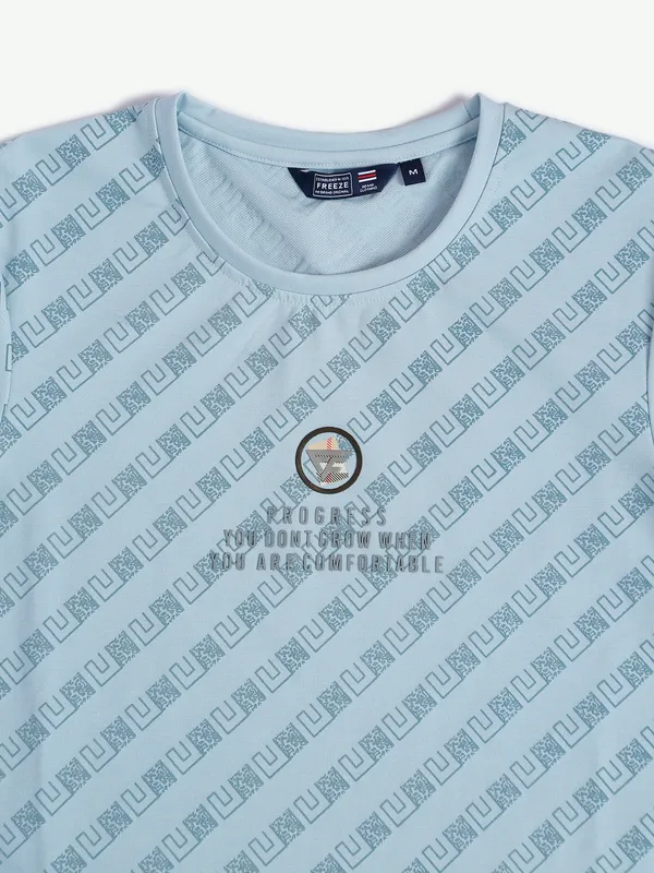 Freeze light blue casual t shirt in printed
