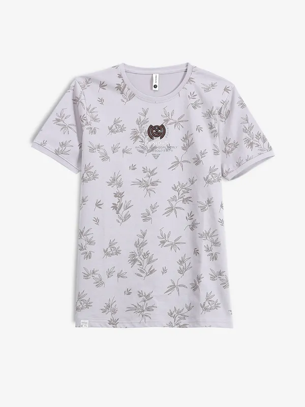 FREEZE light grey printed casual t-shirt