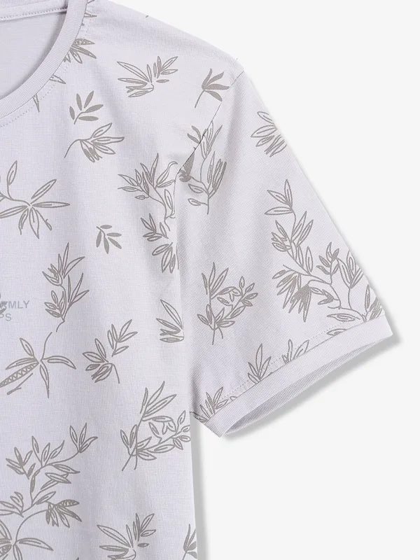 FREEZE light grey printed casual t-shirt