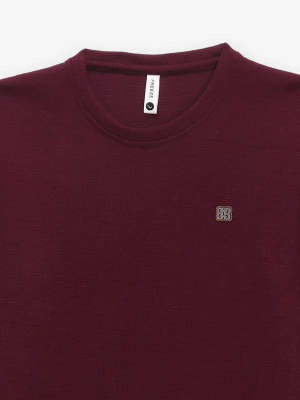 FREEZE marron cotton t-shirt