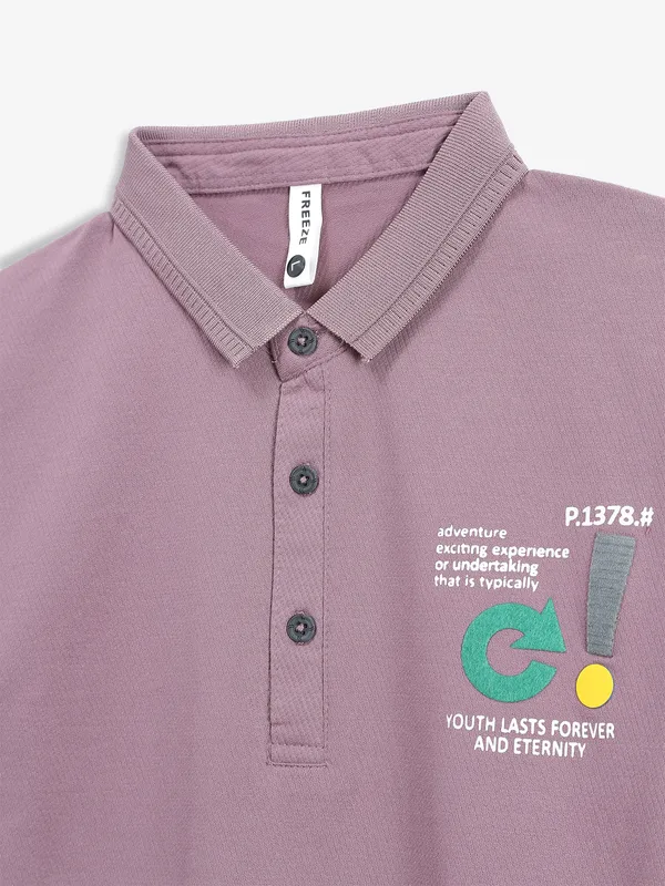 FREEZE mauve purple cotton t-shirt