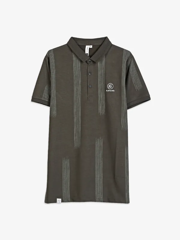 Freeze military green polo t-shirt