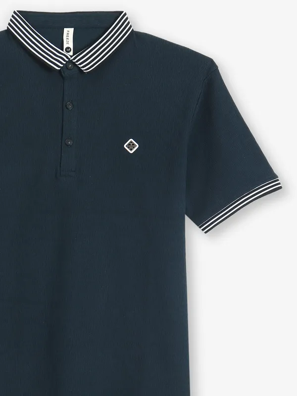 FREEZE mint blue polo cotton t-shirt