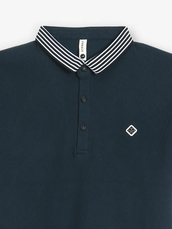 FREEZE mint blue polo cotton t-shirt