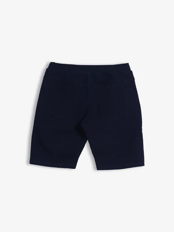 Freeze navy denim printed shorts