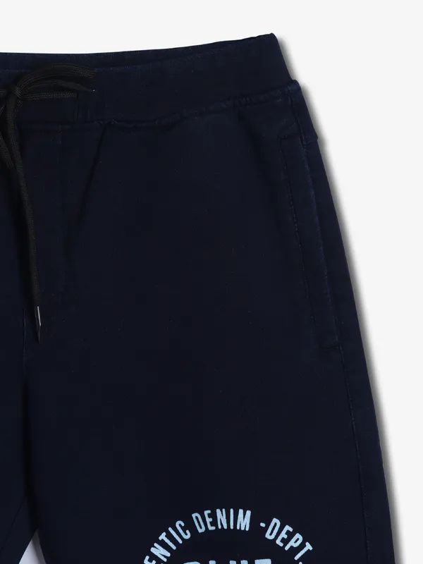 Freeze navy denim printed shorts